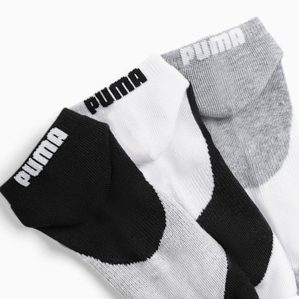 Chaussettes basses mi-tissu bouclette Femme (6 paires), BLACK COMBO, extralarge
